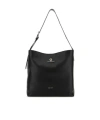 Alexander Mcqueen Leather Pendant Shopping Bag In Black