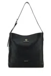 Alexander Mcqueen Leather Pendant Shopping Bag In Blacksilver