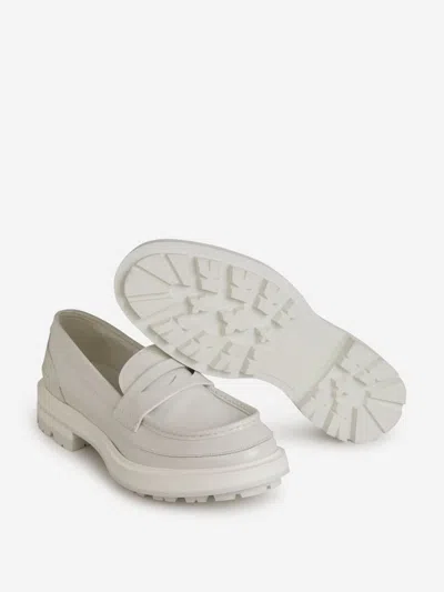 Alexander Mcqueen Penny Loafers In White