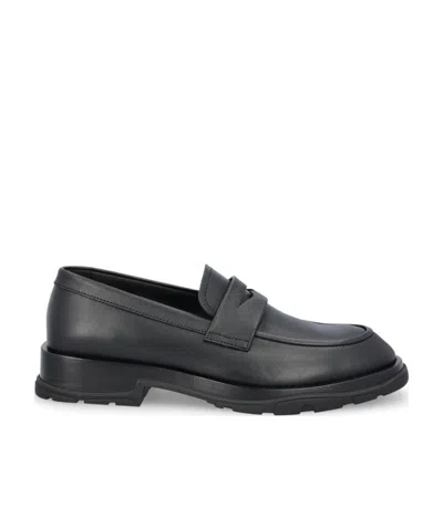 Alexander Mcqueen Penny-slot Loafers In Black