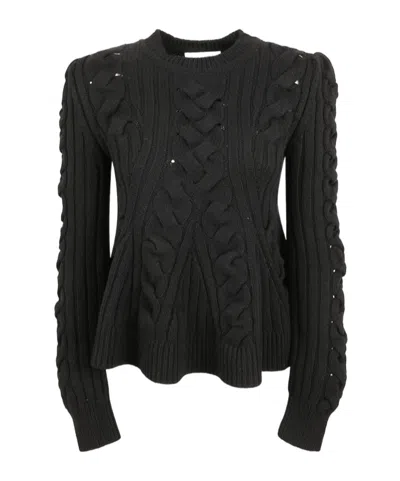 ALEXANDER MCQUEEN ALEXANDER MCQUEEN PEPLUM CABLE-KNIT JUMPER