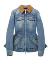 Alexander Mcqueen Denim Jacket In Blue