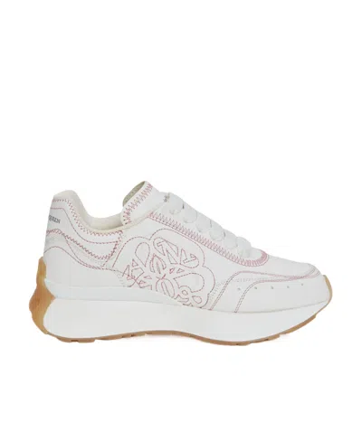 Alexander Mcqueen Perforated-detailing Low-top Sneakers In White