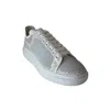 Alexander Mcqueen Perforated Leather Oversized Sneakers White Red In White