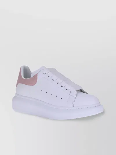 ALEXANDER MCQUEEN PERFORATED PLATFORM SNEAKERS LOGOED TAB