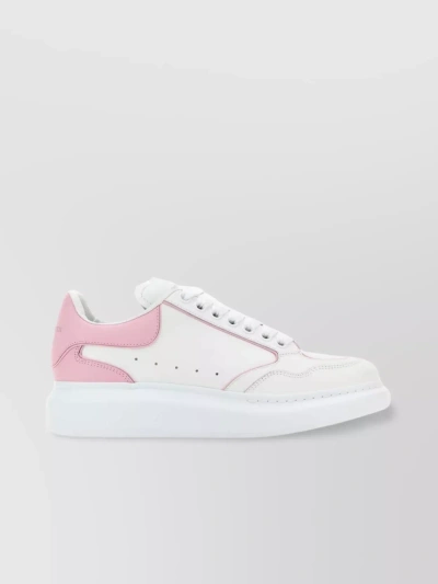 ALEXANDER MCQUEEN PERFORATED TWO-TONE LEATHER LOW-TOP SNEAKERS