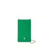 Alexander Mcqueen Skull Leather Phone Case In Green