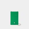 Alexander Mcqueen Skull Leather Phone Case In Green