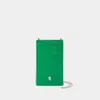 Alexander Mcqueen Skull Leather Phone Case In Green