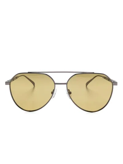Alexander Mcqueen Pilot-frame Sunglasses In 灰色