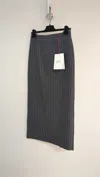 Alexander Mcqueen Pin Striped Skirt In Black
