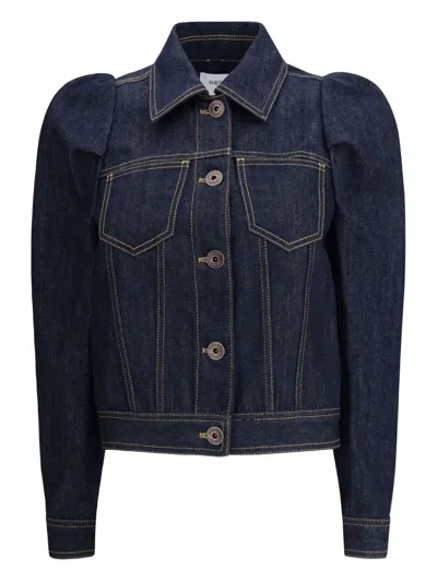 ALEXANDER MCQUEEN PINCHED-SHOULDER DENIM JACKET