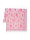 Alexander Mcqueen Alexander Mc Queen Biker Skull Wool Scarf In Pink