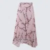 Alexander Mcqueen Floral-print Midi A-line Skirt In Pink