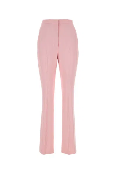 Alexander Mcqueen Pink Crepe Cigarette Pant In Palepink