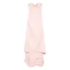 Alexander Mcqueen Off-the-shoulder Embellished Neckline Tiered Skirt In Pink