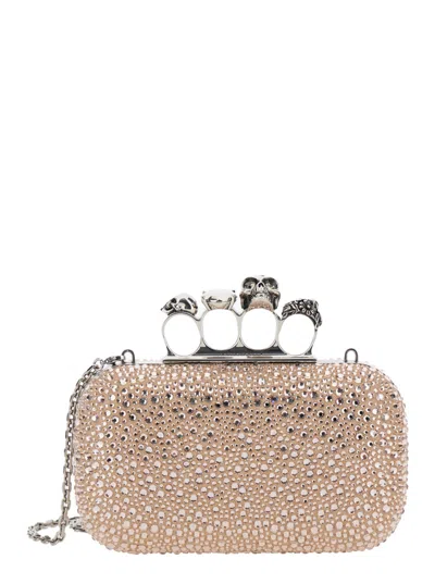 Alexander Mcqueen Pink Knuckle Clutch