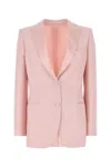 Alexander Mcqueen Blazer Wool Blend Buttoned Cuffs In Pink