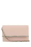 Alexander Mcqueen Pink Leather Mini Cross-bar Clutch In 9813 Venus Pink/silver