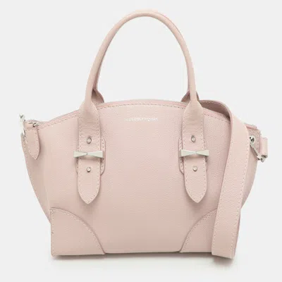 Pre-owned Alexander Mcqueen Pink Leather Small Legend Satchel