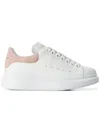 Alexander Mcqueen Oversized Leather Sneakers With Chunky Sole And Logo Detail In Pink