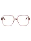 Alexander Mcqueen Pink-pink-transparent Recycled Acetate Glasses In Pink