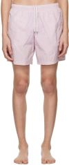 Alexander Mcqueen Pink Polka Dots Skull Swim Shorts In 5367 Lilac/light Gre