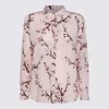 Alexander Mcqueen Cherry Blossom Print Button-front Blouse In Ice Pink