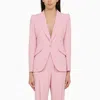 Alexander Mcqueen Leaf Crepe Jacket In Pink