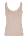 Alexander Mcqueen Pink Tank Top With U Neckline In Viscose Blend Girl In Multicolor