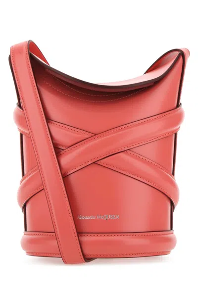ALEXANDER MCQUEEN PINK THE CURVE BUCKET BAG