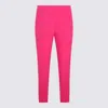 Alexander Mcqueen Pink Viscose Blend Trousers In Pink