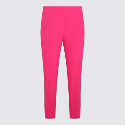 Alexander Mcqueen Pink Viscose Blend Trousers In Orchid Pink