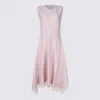 Alexander Mcqueen Lace-trimmed Sleeveless Midi Dress In Pink