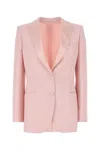Alexander Mcqueen Pink Wool Blend Blazer In Pink