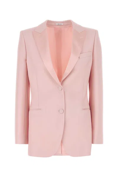 Alexander Mcqueen Pink Wool Blend Blazer