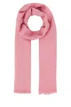 Alexander Mcqueen Soft Wool Blend Scarf With Fringed Edges In Pink
