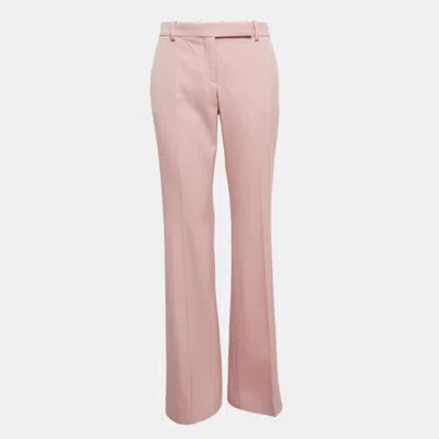 Pre-owned Alexander Mcqueen Pink Wool Formal Trousers M