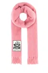 Alexander Mcqueen Fringed Edges Alpaca Blend Scarf In Pink