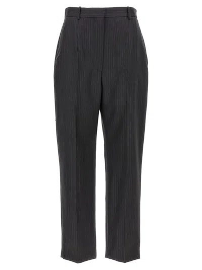 Alexander Mcqueen Pinstripe Pants In Gray