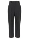 Alexander Mcqueen Mcqueen Women Pinstripe Pants In Black
