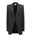 Alexander Mcqueen Pinstripe Pattern Blazer In Black
