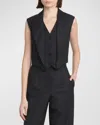 Alexander Mcqueen Pinstripe Waistcoat In Navy