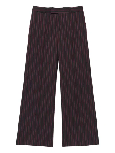 Alexander Mcqueen Pinstripe Tailored Trousers In Black