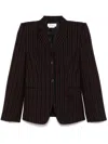 Alexander Mcqueen Pinstriped Blazer In Black