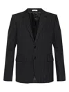 Alexander Mcqueen Pinstriped Blazer In Black
