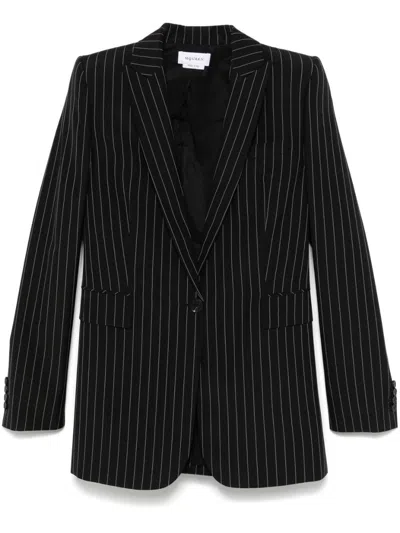 Alexander Mcqueen Pinstriped Blazer In Schwarz