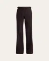 Alexander Mcqueen Pinstriped Flare Trousers In Fango