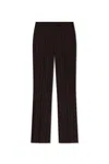 Alexander Mcqueen Tailored Pinstriped Wool Pants In Nero E Bordeaux
