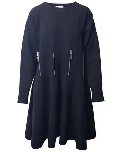 Alexander Mcqueen Pintuck Zip Dress In Blue
